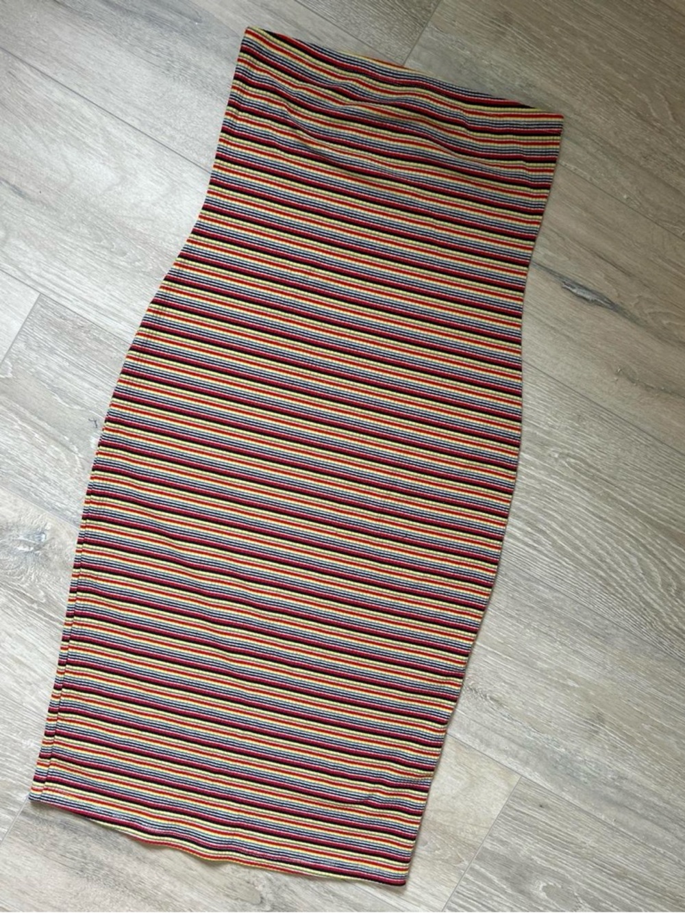 Multicolor Striped Bodycon Midi dress